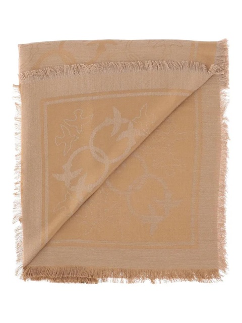 PINKO birds-print fringed-edges scarf - Neutrals - zdjęcie produktu nr 2