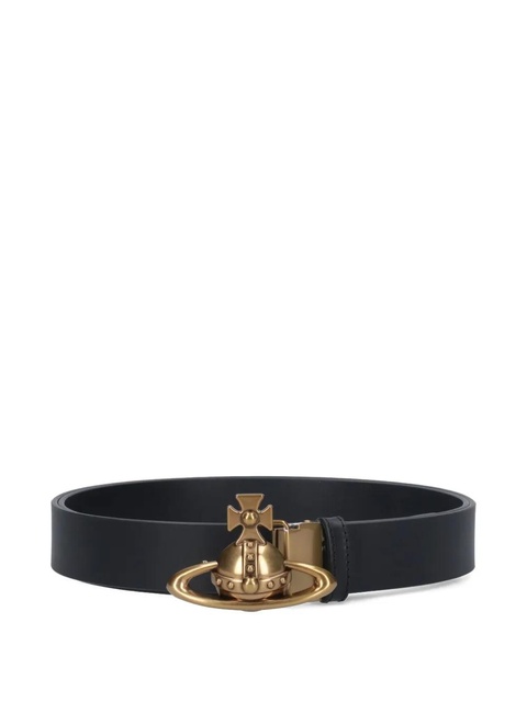 Vivienne Westwood Orb-buckle leather belt - Black - zdjęcie produktu nr 1