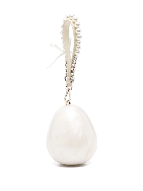 Simone Rocha pearl-embellished chain-detail egg bag - White - zdjęcie produktu nr 2