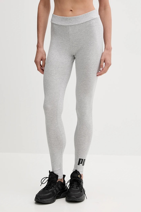 Puma legginsy damskie kolor szary z nadrukiem 682426 - zdjęcie produktu nr 1