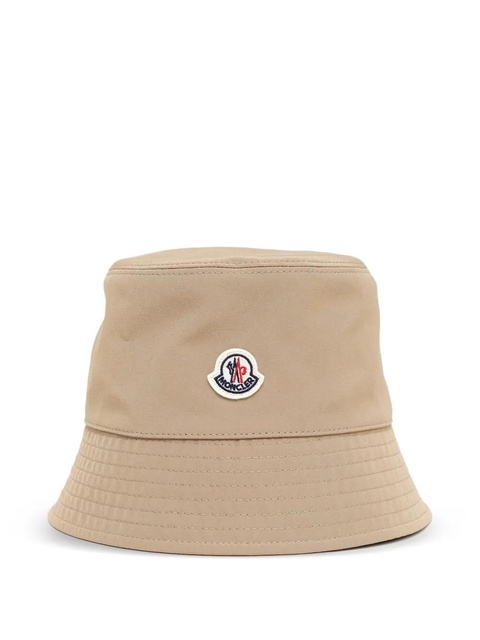 Moncler logo-patch bucket hat - Neutrals - zdjęcie produktu nr 1