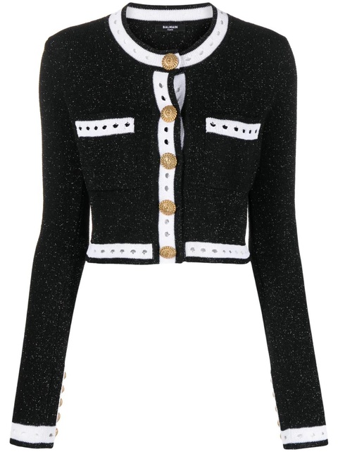 Balmain long-sleeve button-fastening cardigan - Black - zdjęcie produktu nr 1