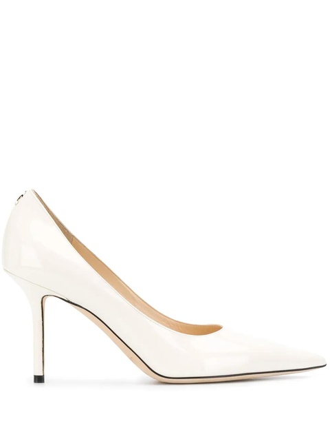 Jimmy Choo 85mm Love patent leather pumps - White - zdjęcie produktu nr 1