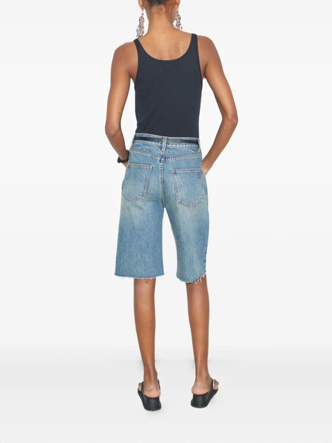 Tory Burch distressed denim shorts - Blue - zdjęcie produktu nr 2