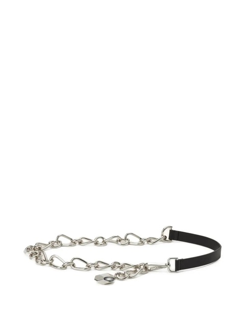 Lanvin chain-link leather belt - Silver - zdjęcie produktu nr 1