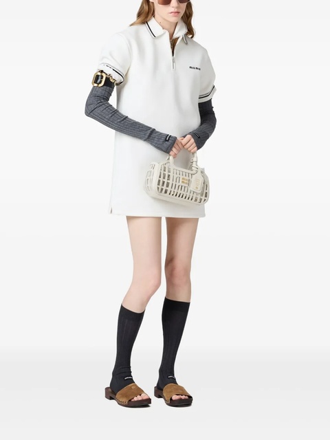 Miu Miu cotton-jersey dress - White - zdjęcie produktu nr 2