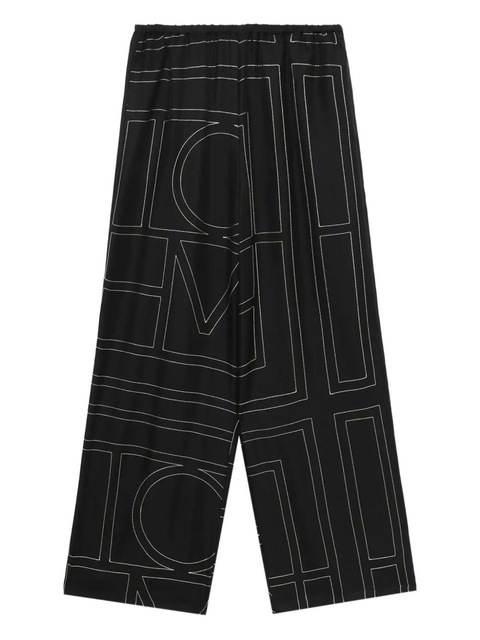 TOTEME monogram geometric trousers - Black - zdjęcie produktu nr 1