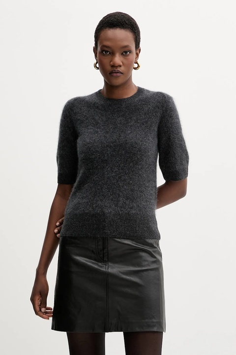 Marella sweter wełniany damski kolor szary lekki 2523366075200 - zdjęcie produktu nr 1