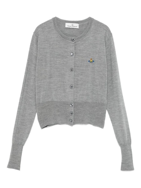 Vivienne Westwood Bea logo-embroidery cardigan - Grey - zdjęcie produktu nr 1