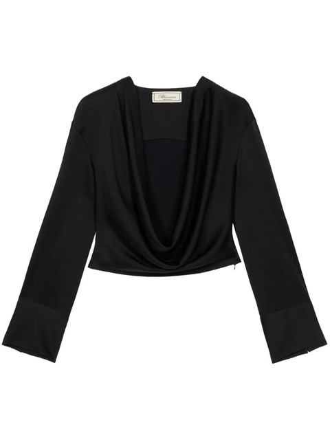 Blumarine draped blouse - Black - zdjęcie produktu nr 1