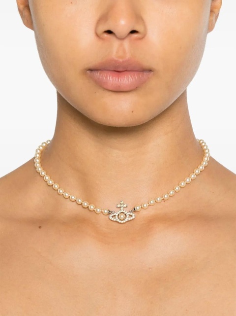 Vivienne Westwood Olympia pearl stones necklace - Gold - zdjęcie produktu nr 1