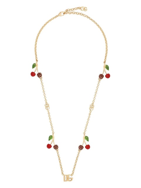 Dolce & Gabbana DG logo crystal-embellished necklace - Gold - zdjęcie produktu nr 1