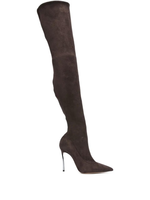 Casadei 110mm suede over-the-knee boots - Brown - zdjęcie produktu nr 1