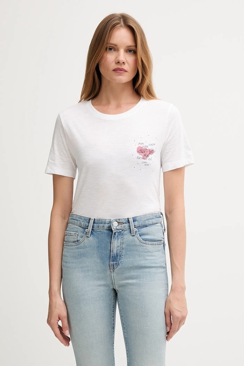 Pepe Jeans t-shirt bawełniany damski kolor biały PL5000021 - zdjęcie produktu nr 1