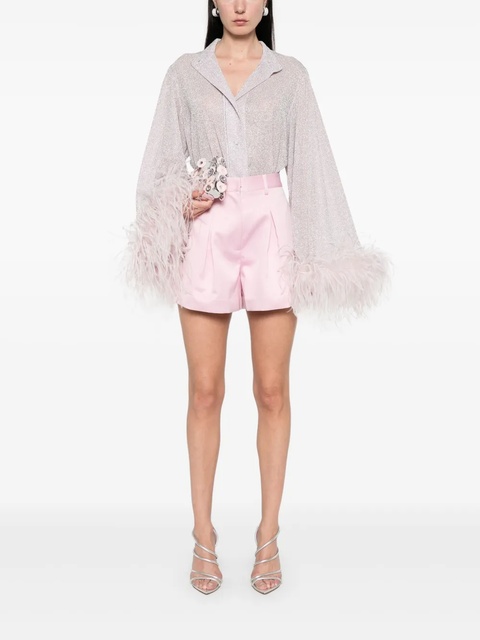 ROTATE BIRGER CHRISTENSEN satin high-waisted shorts - Pink - zdjęcie produktu nr 2