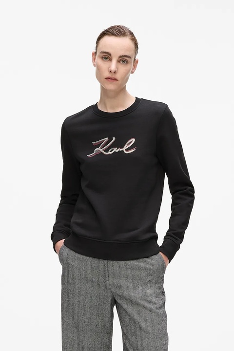 Karl Lagerfeld bluza damska kolor czarny z aplikacją A4W20041 - zdjęcie produktu nr 1