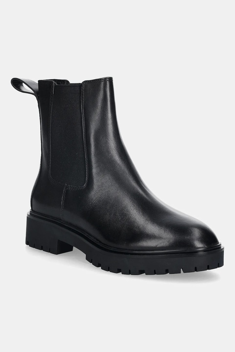 Lauren Ralph Lauren sztyblety skórzane Allyson damskie kolor czarny na płaskim obcasie 802967818001 - zdjęcie produktu nr 1