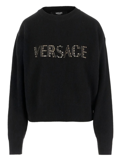 Versace ribbed embellished sweater - Black - zdjęcie produktu nr 1
