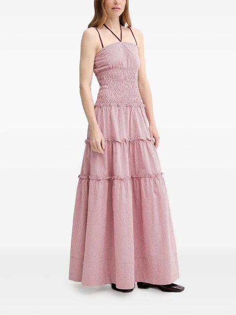 ALOHAS gingham smocked maxi dress - Red - zdjęcie produktu nr 2