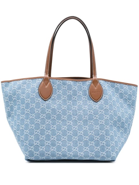 Gucci Totissima monogram-pattern denim tote bag - Blue - zdjęcie produktu nr 1