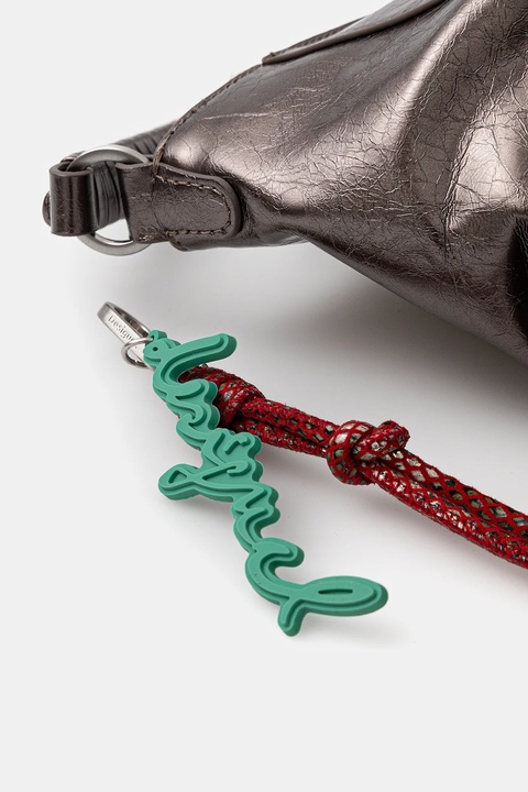 Desigual torebka HALF LOGO ARICA DARK SILVE kolor srebrny 25WAKP28 - zdjęcie produktu nr 2