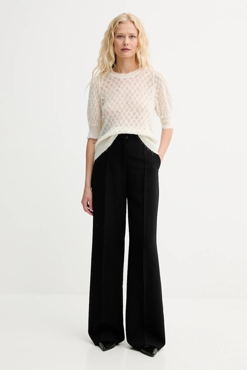 MUNTHE sweter wełniany POPTA damskie kolor beżowy lekki 252161925274 - zdjęcie produktu nr 2