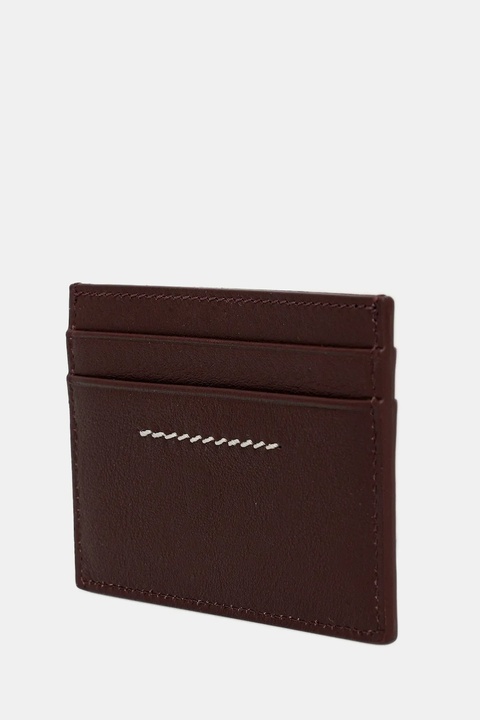 MM6 Maison Margiela etui na karty skórzane kolor bordowy SA5UI0026.P8332.T5016 - zdjęcie produktu nr 2