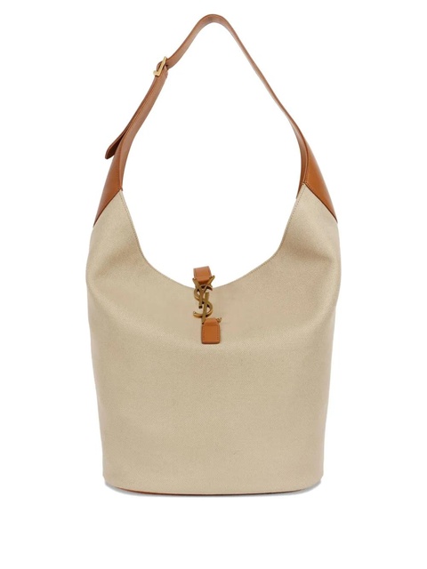 Saint Laurent logo-plaque shoulder bag - Neutrals - zdjęcie produktu nr 1