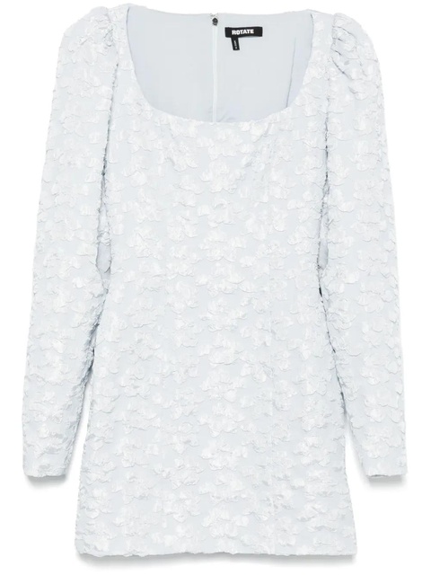 ROTATE BIRGER CHRISTENSEN jacquard long-sleeve mini dress - Blue - zdjęcie produktu nr 1