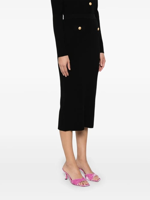 Alessandra Rich ribbed midi skirt - Black - zdjęcie produktu nr 2