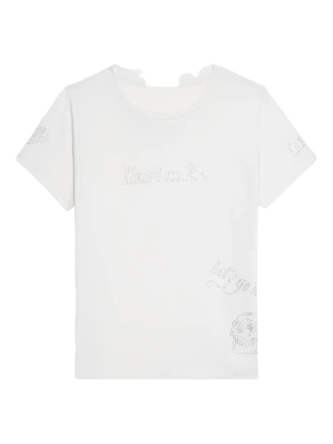 Zadig&Voltaire Alys rhinestone-logo T-shirt - White - zdjęcie produktu nr 1