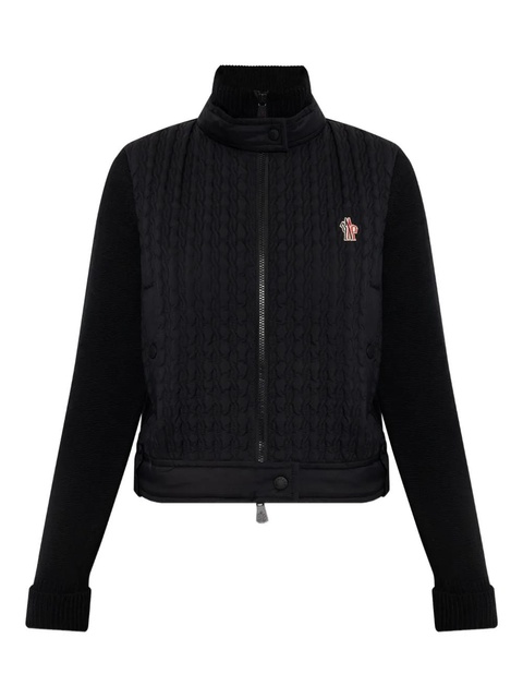 Moncler Grenoble quilted panelled cardigan - Black - zdjęcie produktu nr 1