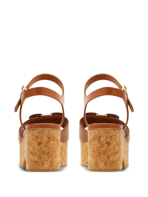 Ferragamo 70mm bow-detail platform sandals - Brown - zdjęcie produktu nr 2