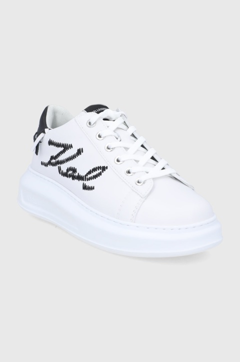 Karl Lagerfeld buty skórzane KAPRI KL62572.010 kolor biały - zdjęcie produktu nr 2