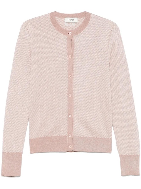 FENDI FF-jacquard cardigan - Pink - zdjęcie produktu nr 1