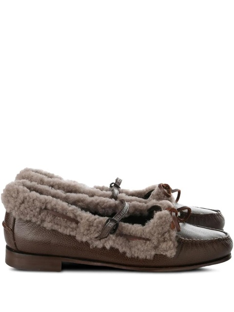 Hereu shearling-trim loafers - Brown - zdjęcie produktu nr 1