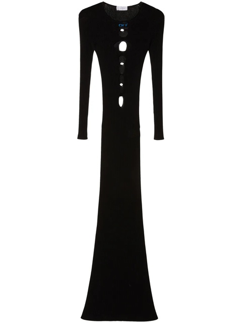 Off-White cut-out knitted dress - Black - zdjęcie produktu nr 1