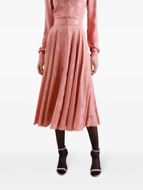 Dolce & Gabbana monogram midi skirt - Pink - zdjęcie produktu nr 2