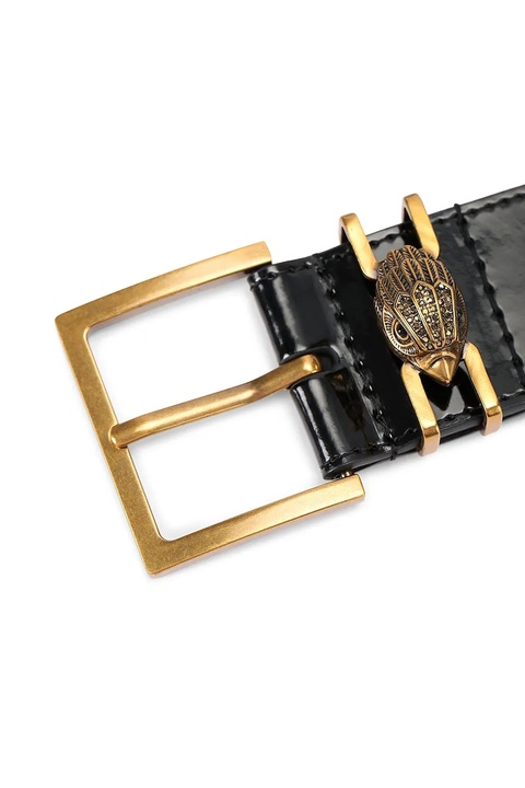 Kurt Geiger London pasek skórzany Shoreditch damski kolor czarny 5410900309 - zdjęcie produktu nr 2