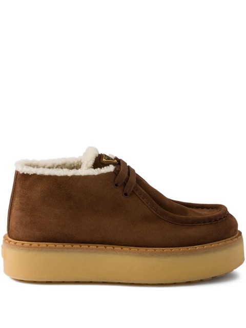 Prada suede platform boots - Brown - zdjęcie produktu nr 1