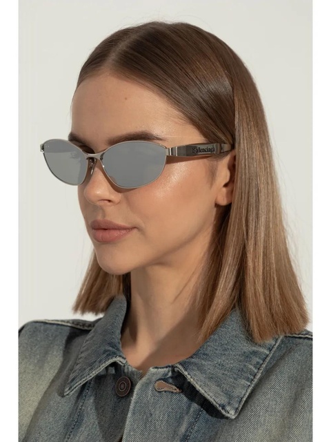 Balenciaga Eyewear oval frame sunglasses - Silver - zdjęcie produktu nr 2