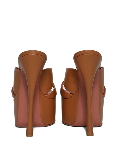 Amina Muaddi 155 Salma platform sandals - Brown - zdjęcie produktu nr 2