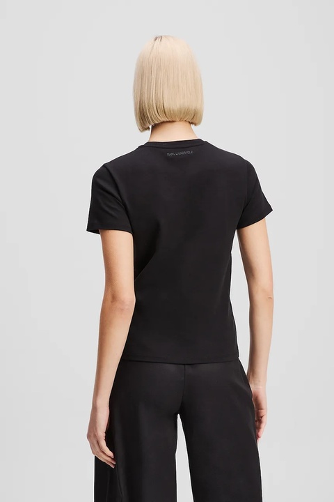 Karl Lagerfeld t-shirt bawełniany damski kolor czarny A2W17103 - zdjęcie produktu nr 2