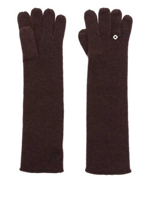 Maje flower-embellished gloves - Brown - zdjęcie produktu nr 1