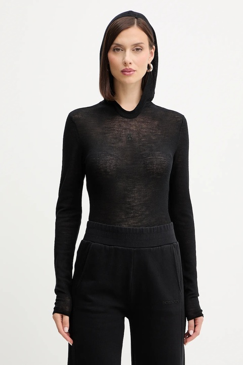 Patrizia Pepe body wełniane damski kolor czarny lekki 2K0349 K034 - zdjęcie produktu nr 1