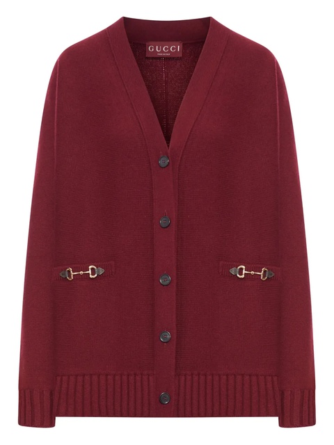 Gucci ribbed button-front cardigan - Red - zdjęcie produktu nr 1