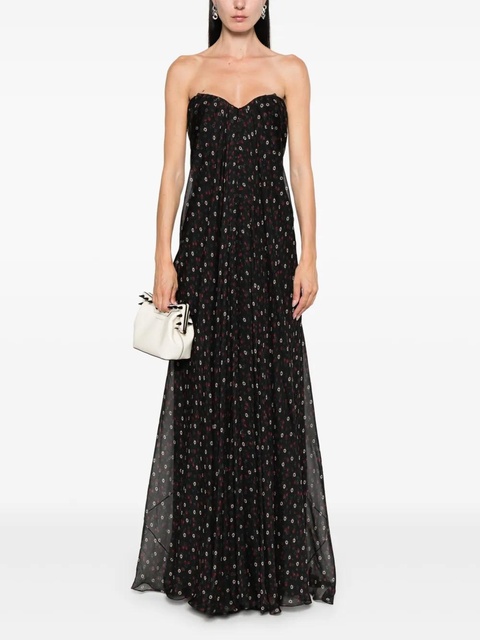 Alexander McQueen strapless silk dress - Black - zdjęcie produktu nr 2