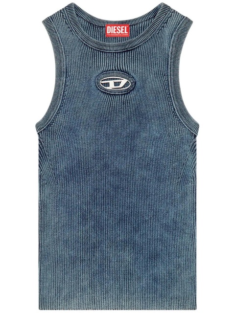 Diesel M-Anchor-A-Sl ribbed cotton tank top - Blue - zdjęcie produktu nr 1