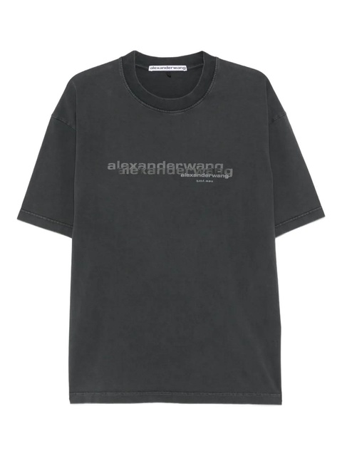 Alexander Wang logo-print cotton T-shirt - Grey - zdjęcie produktu nr 1