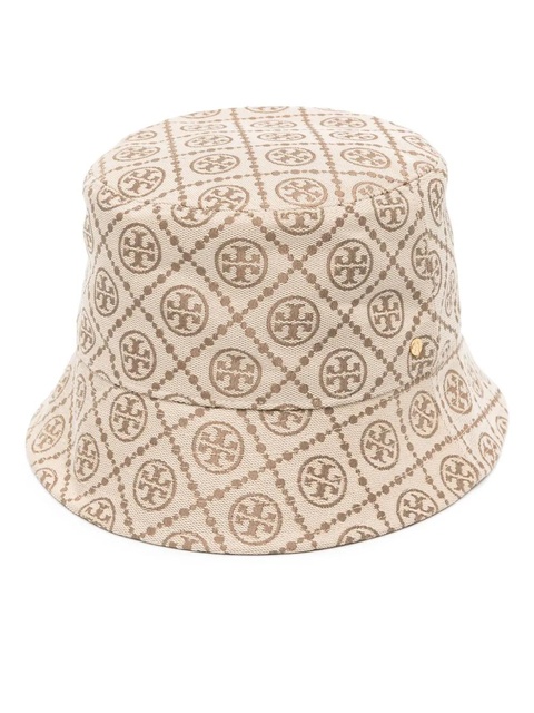 Tory Burch logo-jacquard bucket hat - Neutrals - zdjęcie produktu nr 1